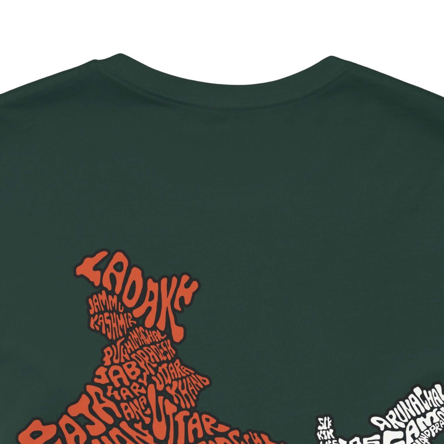 India Map (Back Print) Graphic T-shirt