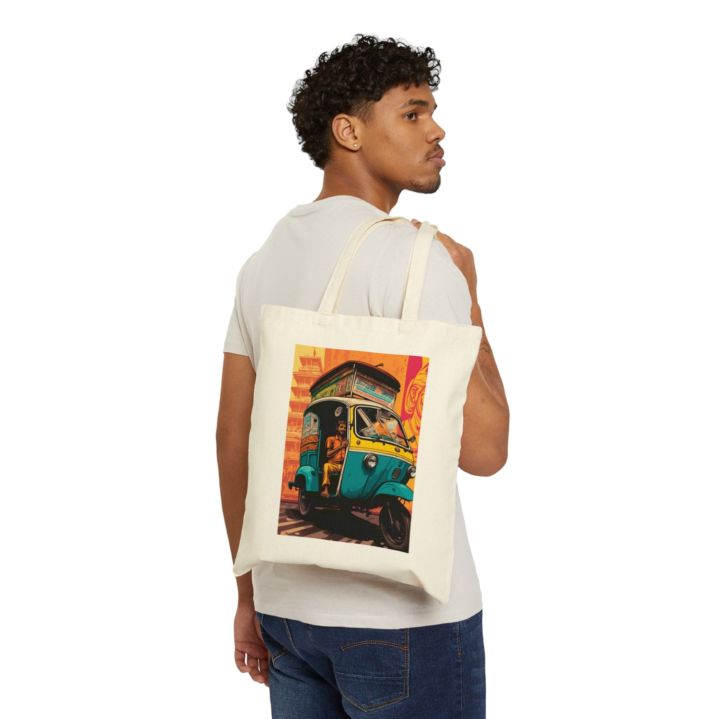 Auto Cotton Canvas Tote Bag