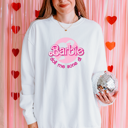 Barbie Doll Garment-Dyed Sweatshirt