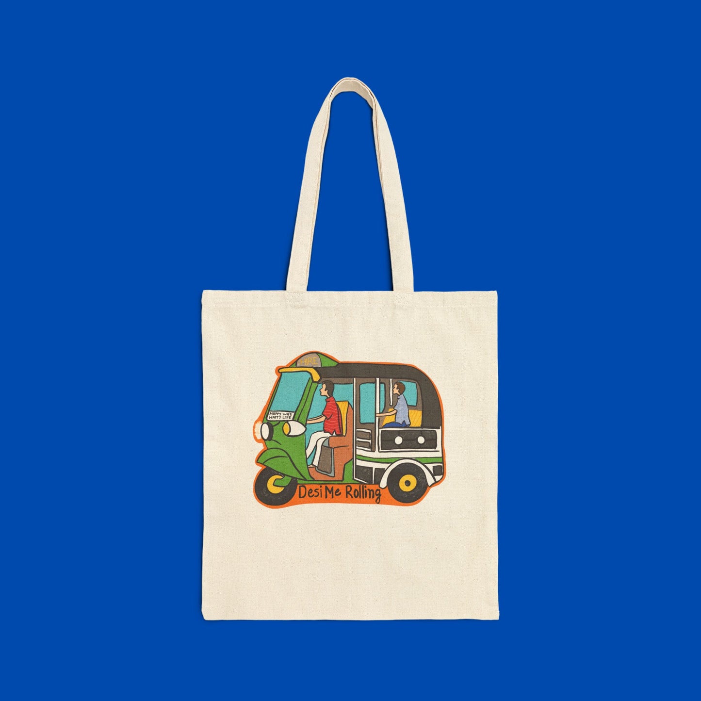 Auto Cotton Canvas Tote Bag