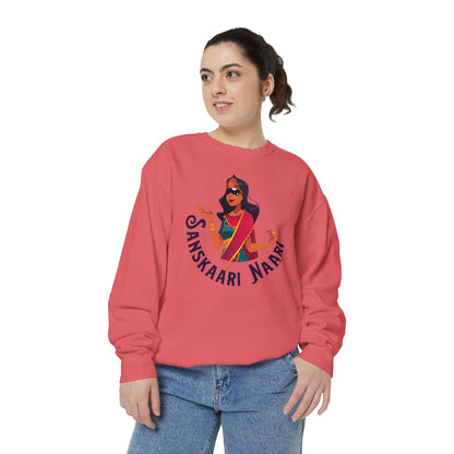 Sanskaari Naari Garment-Dyed Sweatshirt