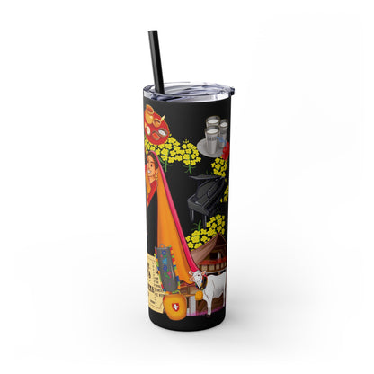 DDLJ Skinny Tumbler with Straw, 20oz