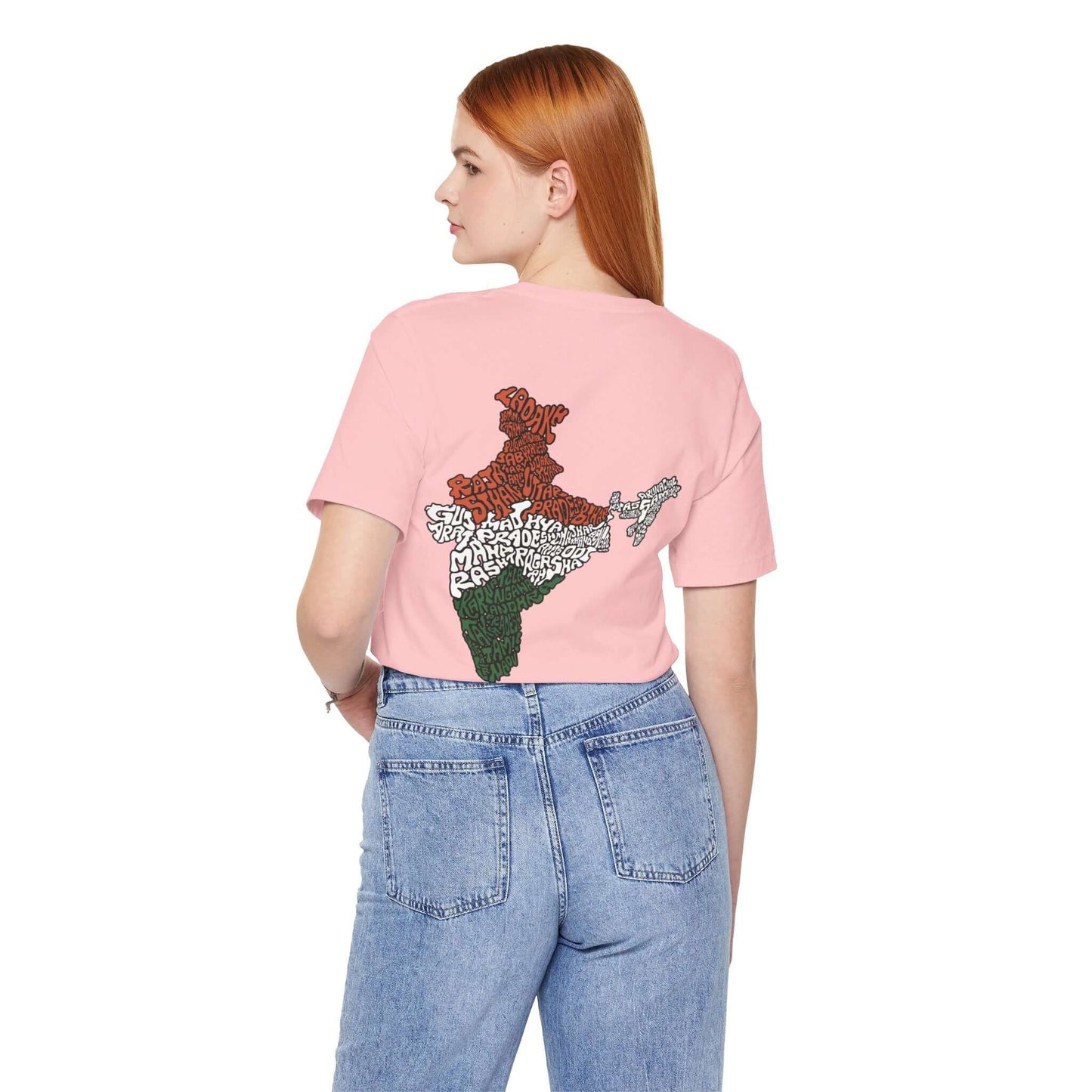 India Map (Back Print) Graphic T-shirt