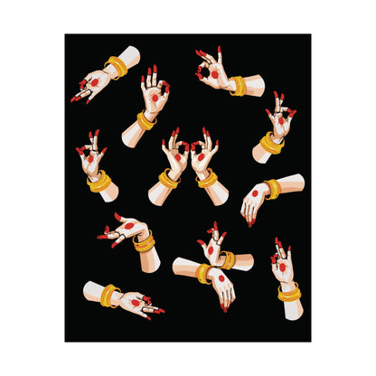 Dance Mudras Matte Poster
