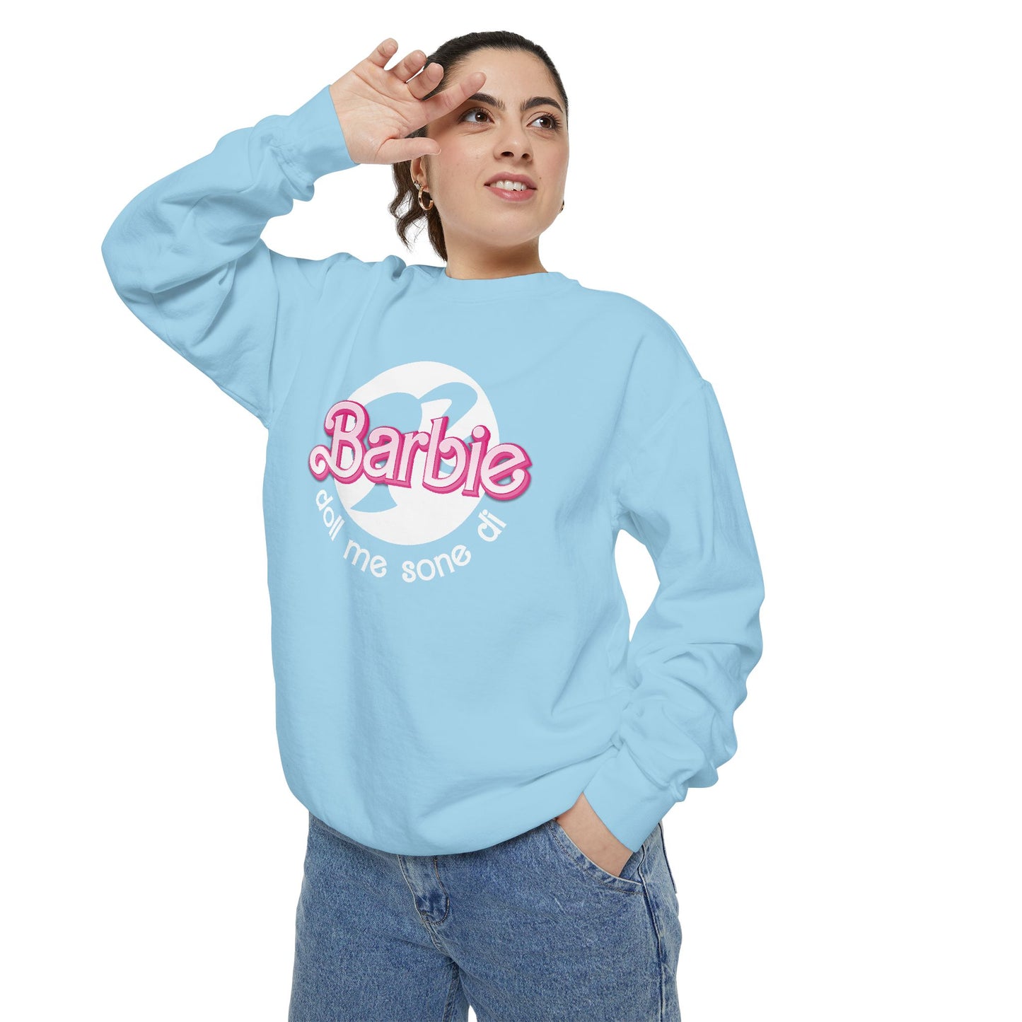 Barbie Doll Garment-Dyed Sweatshirt