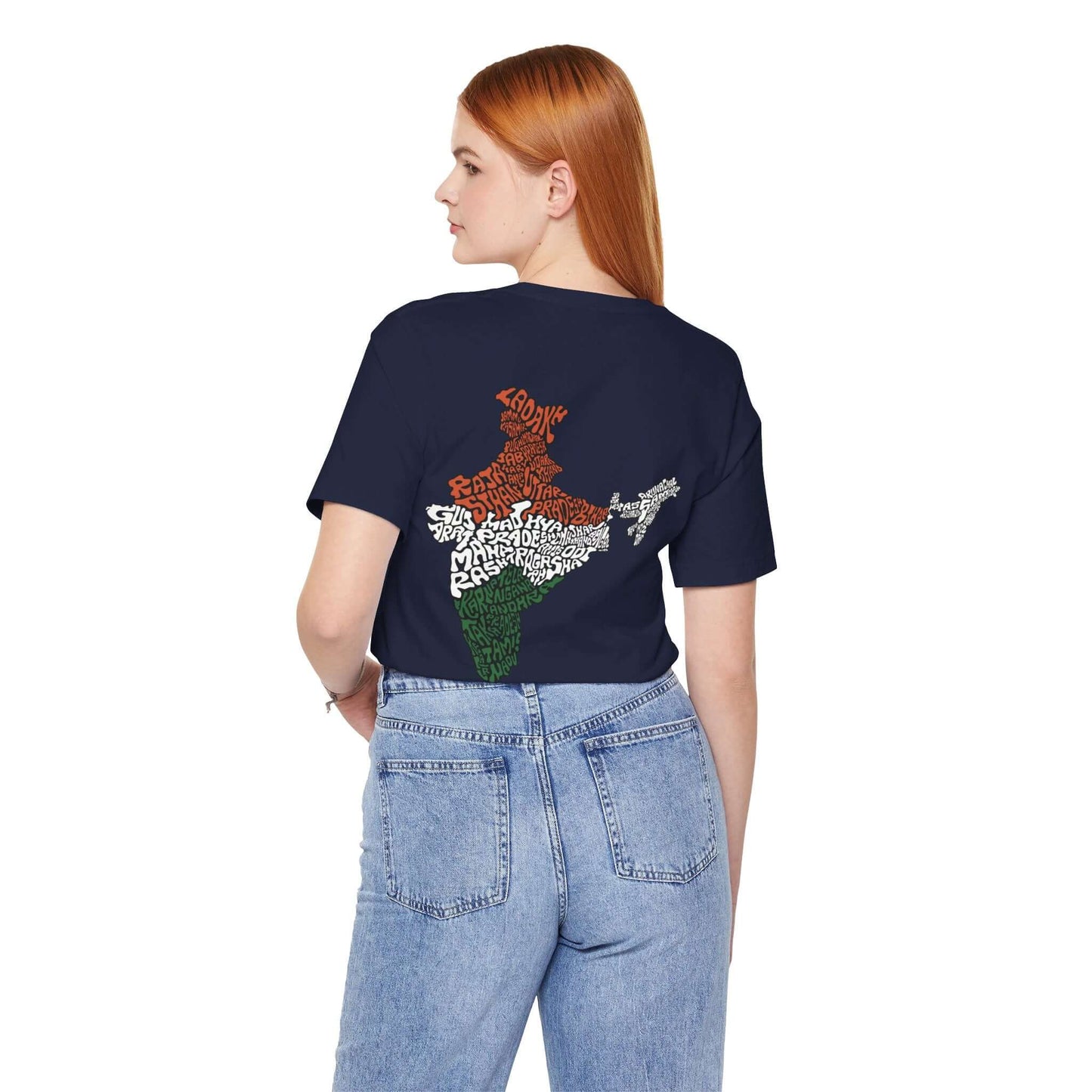 India Map (Back Print) Graphic T-shirt