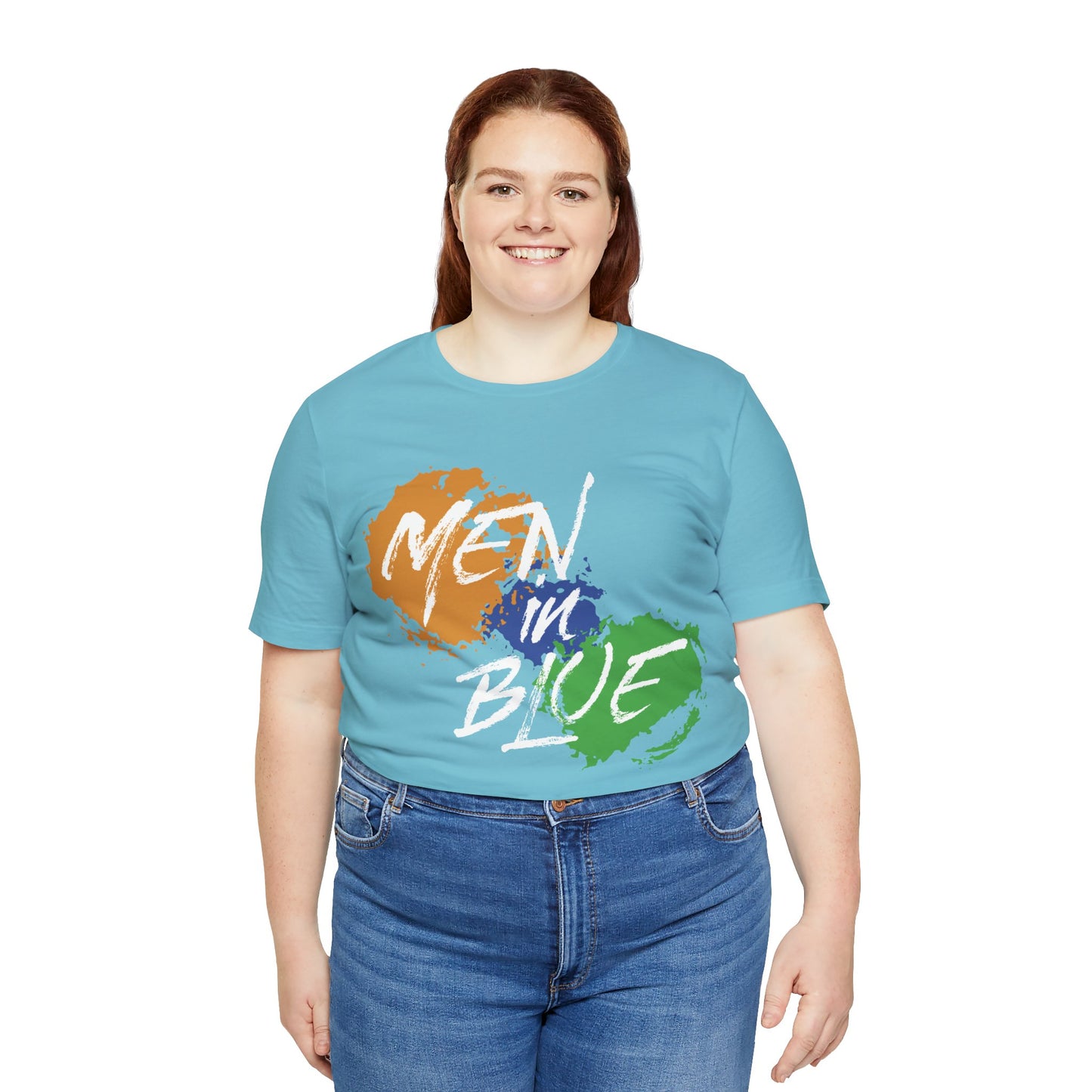 Men in Blue Graphic T-shirt