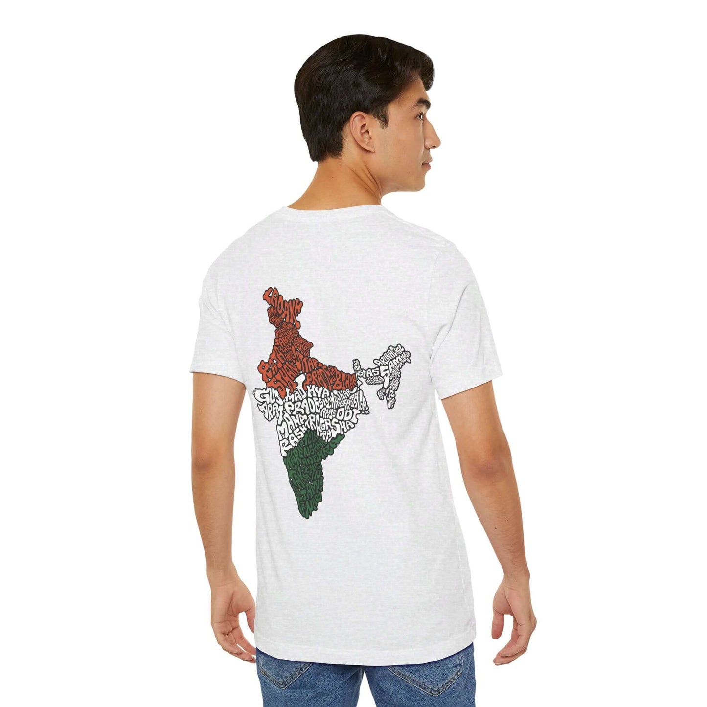 India Map (Back Print) Graphic T-shirt