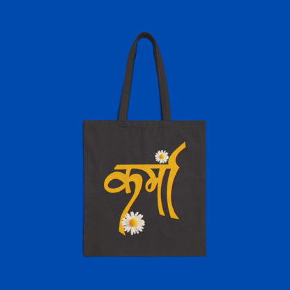Karma Cotton Canvas Tote Bag