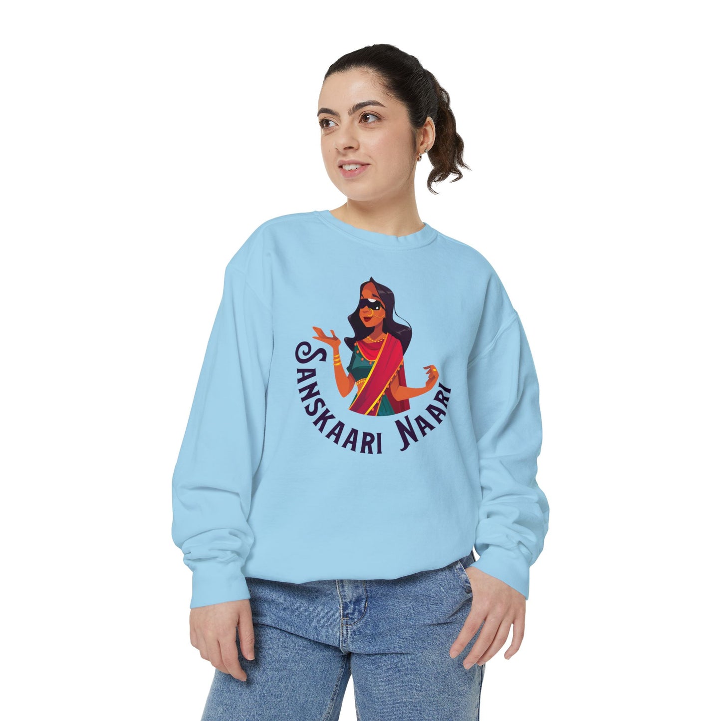 Sanskaari Naari Garment-Dyed Sweatshirt