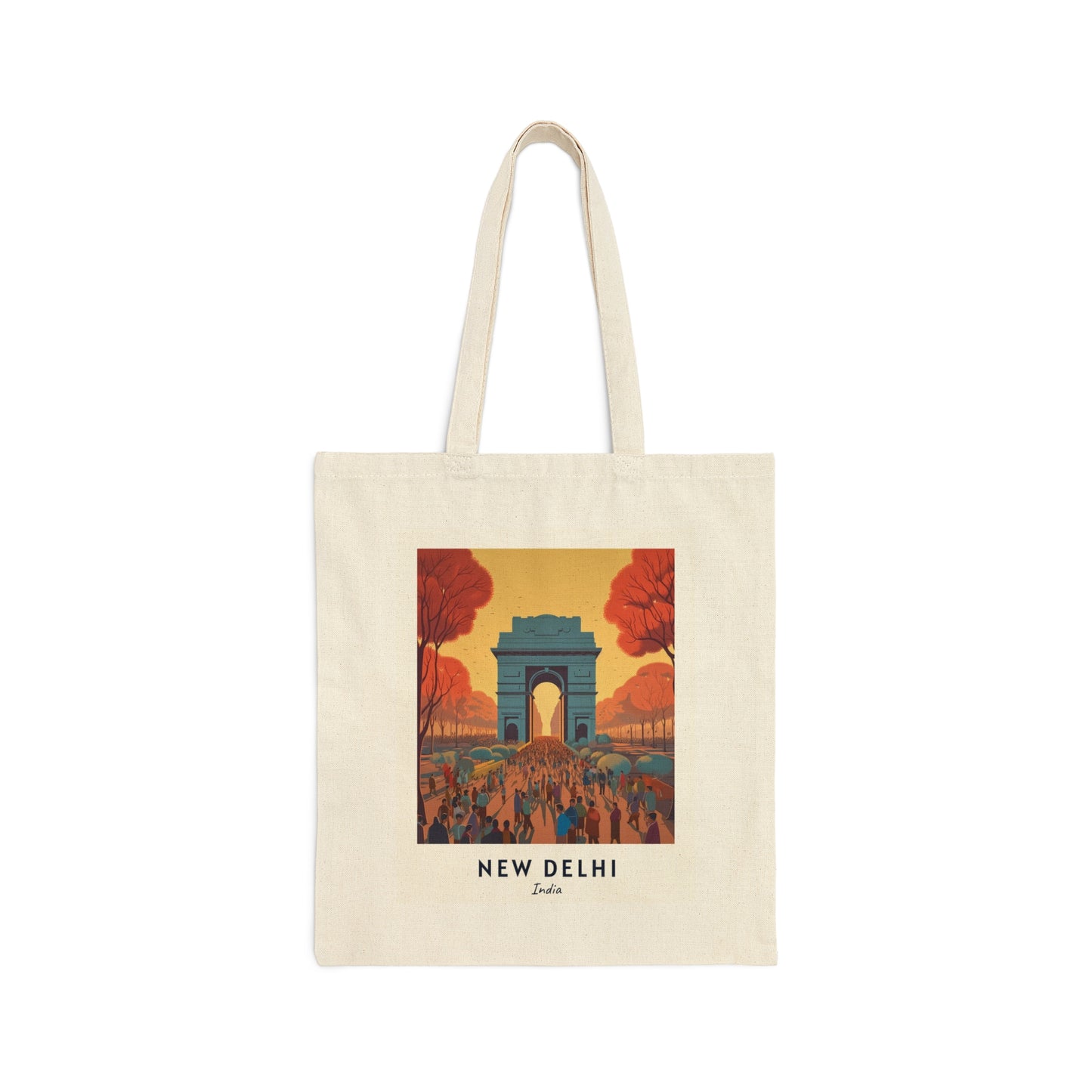 New Delhi Cotton Canvas Tote Bag