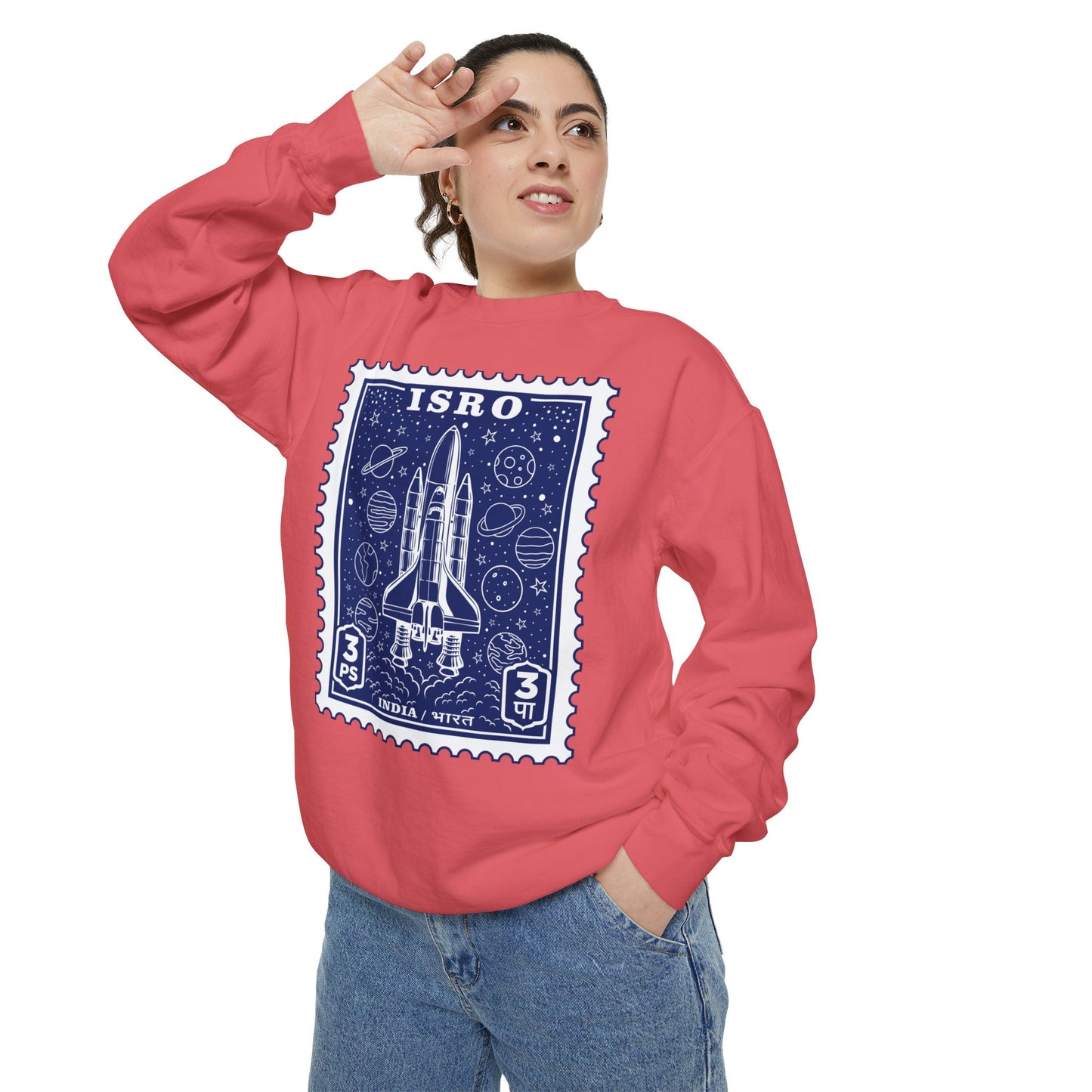 ISRO Unisex Garment-Dyed Sweatshirt