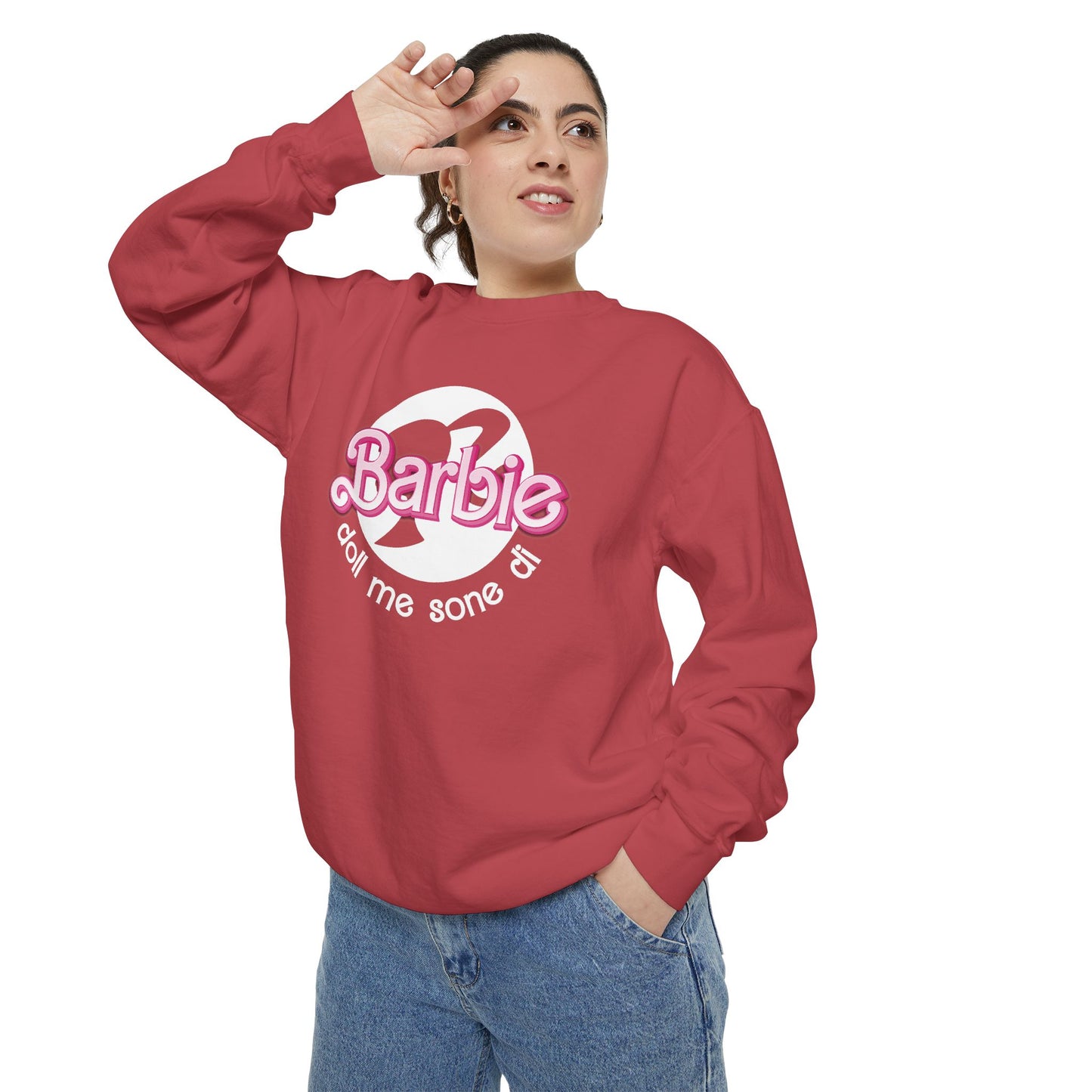 Barbie Doll Garment-Dyed Sweatshirt