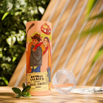 DDLJ Skinny Tumbler with Straw, 20oz