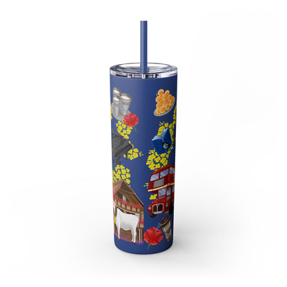 DDLJ Skinny Tumbler with Straw, 20oz