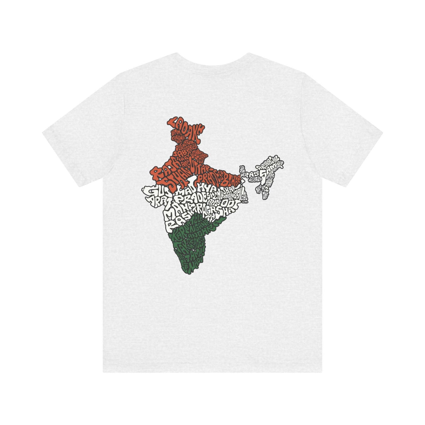 India Map (Back Print) Graphic T-shirt