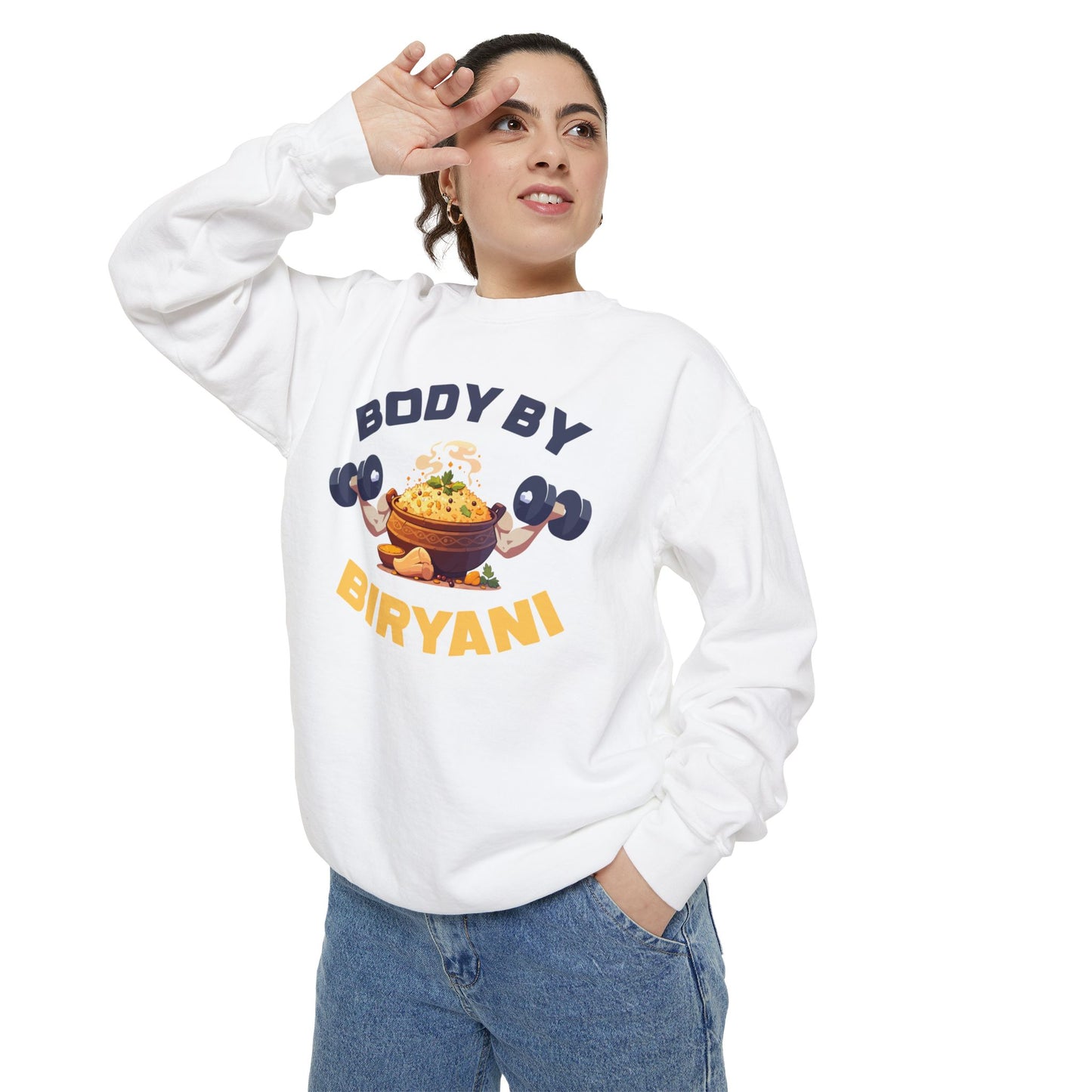 Body By Biryani Unisex Garment-Dyed Sweatshirt