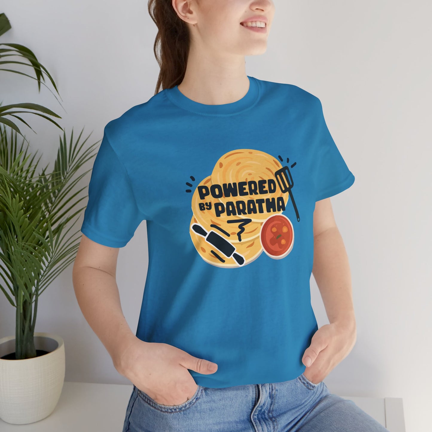 Women's Powered by Paratha Graphic Tee