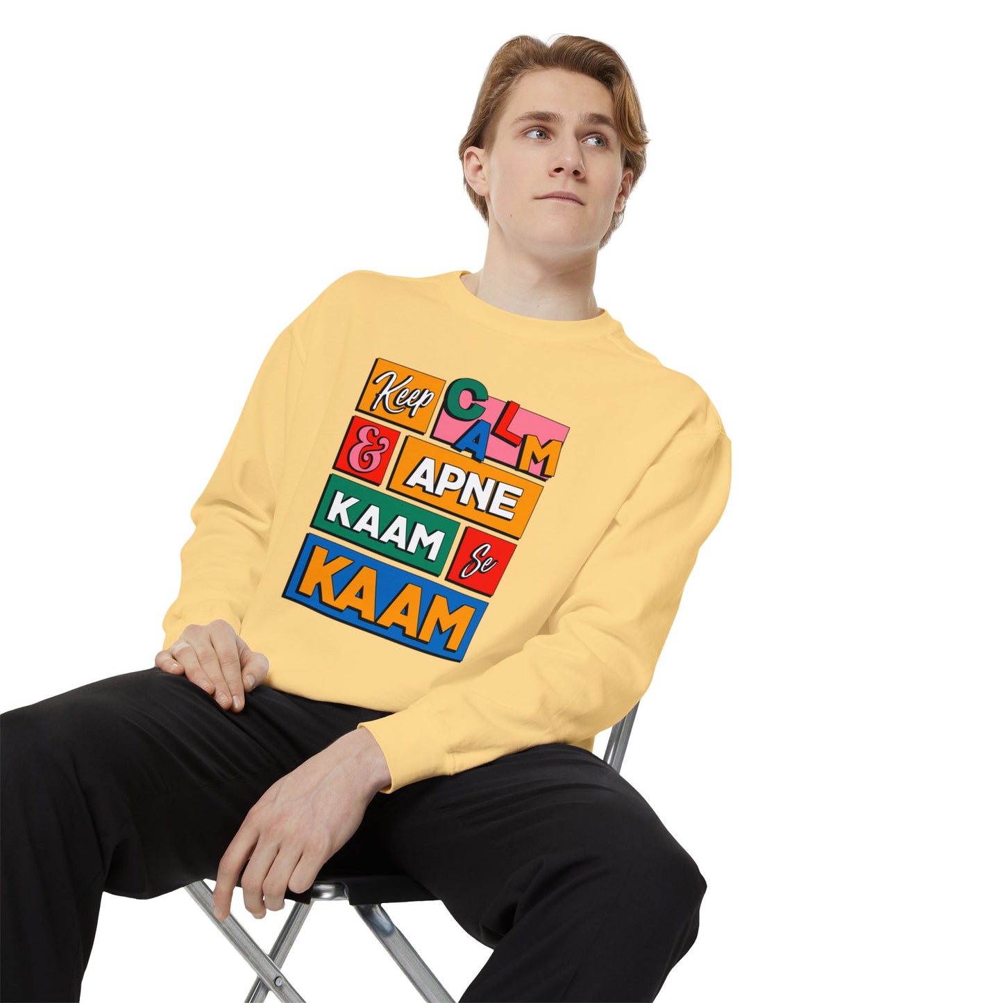 Keep Calm Unisex Garment-Dyed Sweatshirt