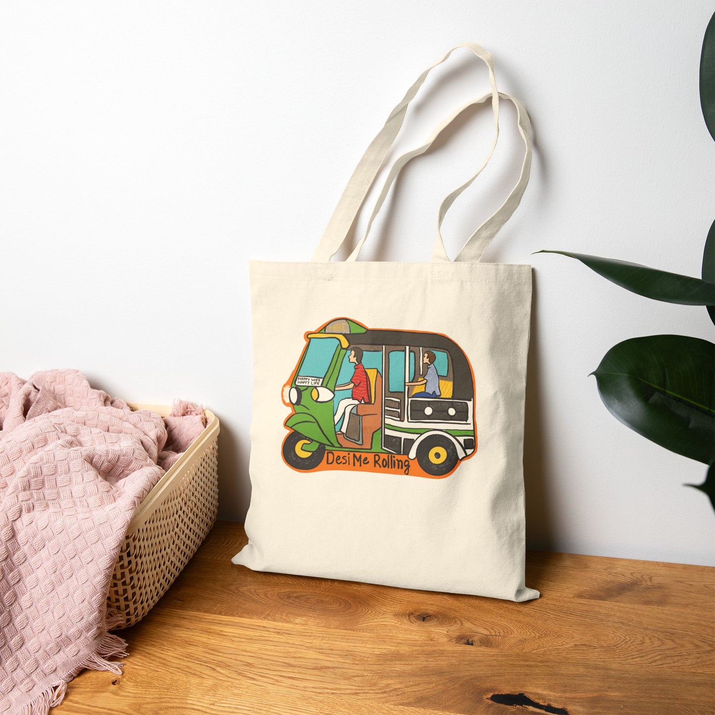 Auto Cotton Canvas Tote Bag