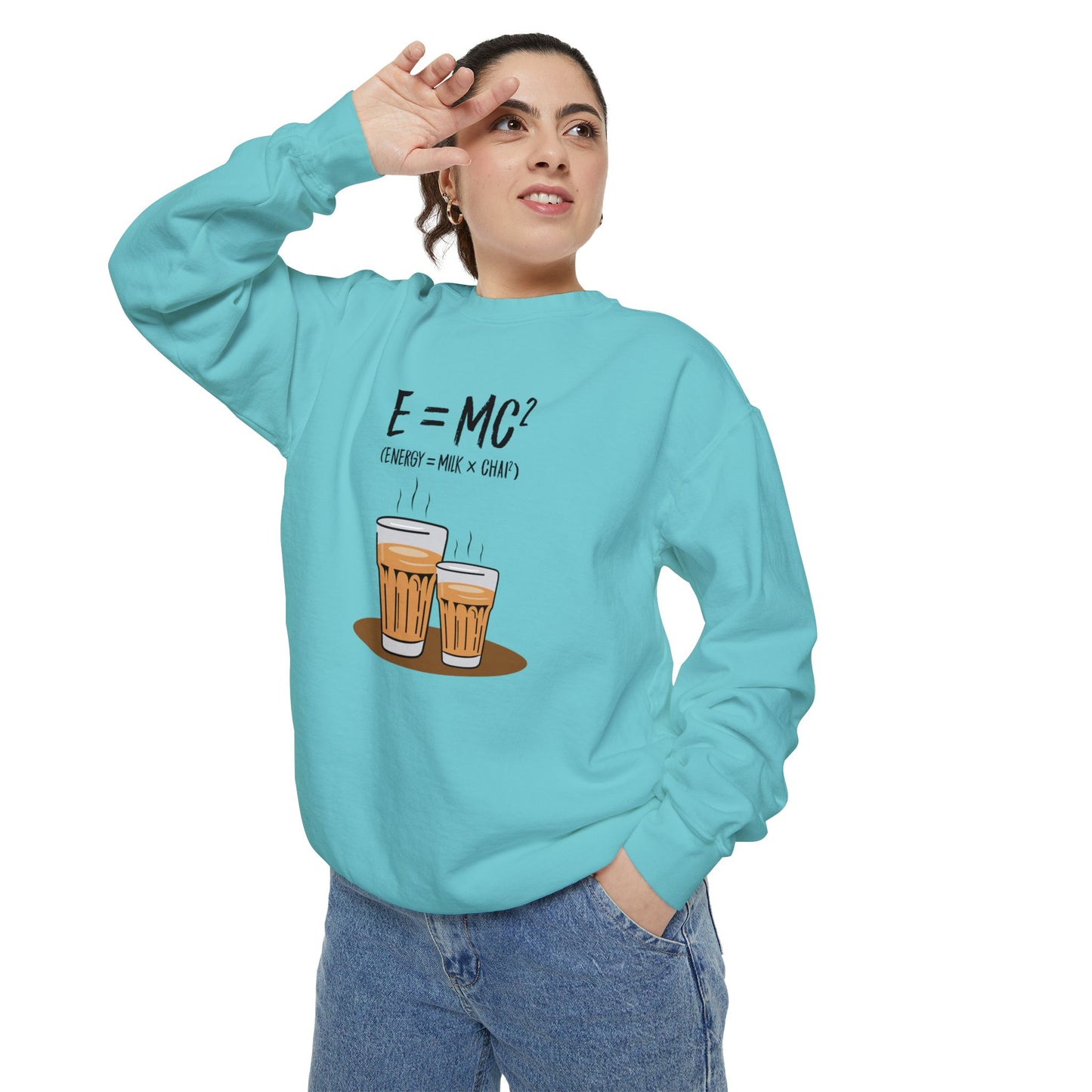 Energy = Chai  Unisex Garment-Dyed Sweatshirt