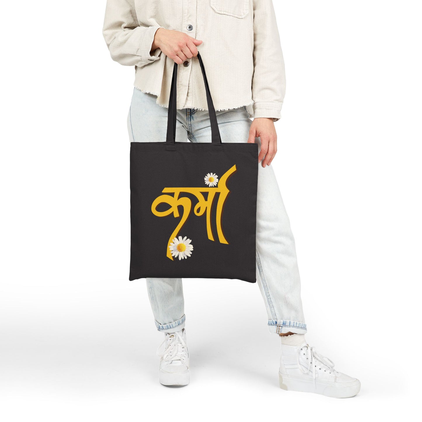 Karma Cotton Canvas Tote Bag