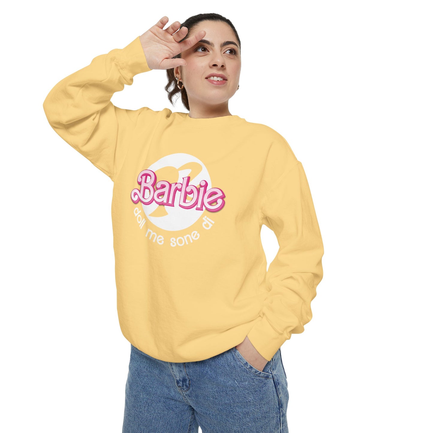 Barbie Doll Garment-Dyed Sweatshirt