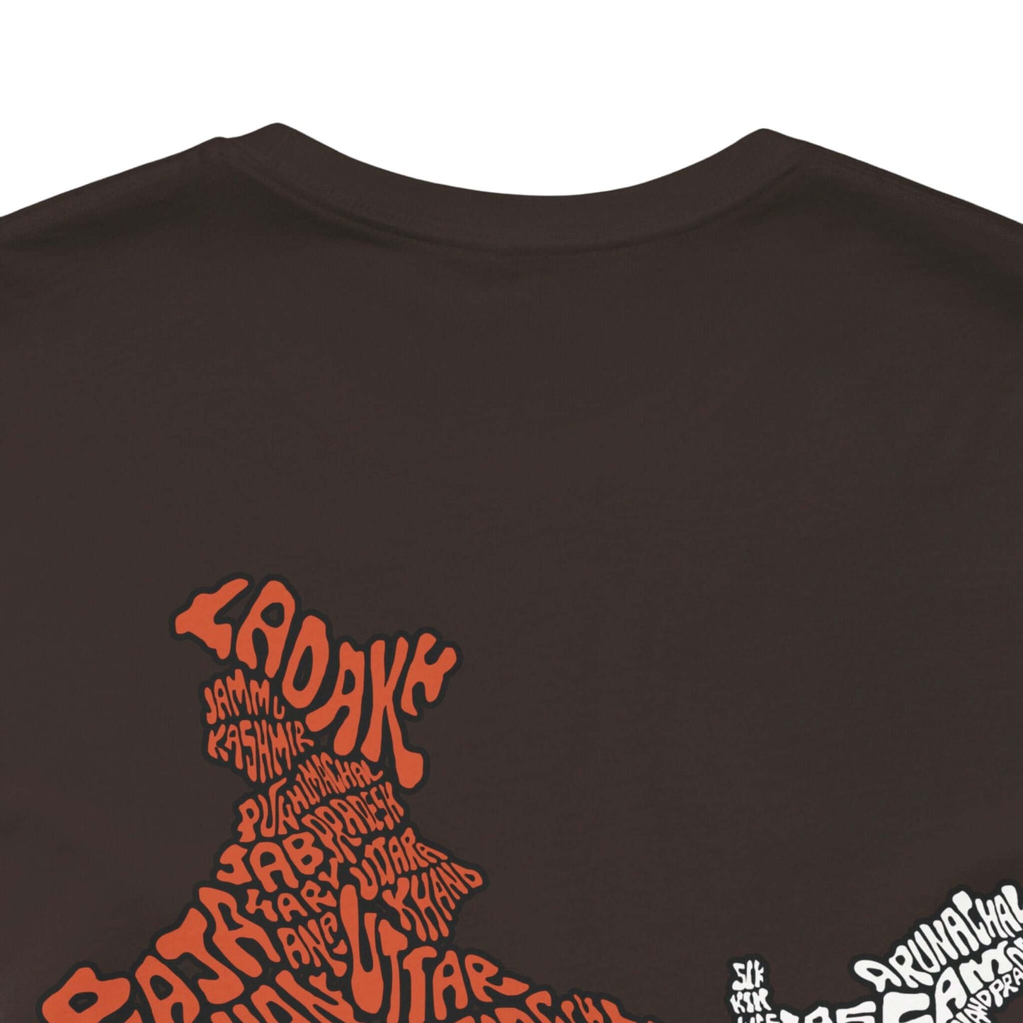 India Map (Back Print) Graphic T-shirt