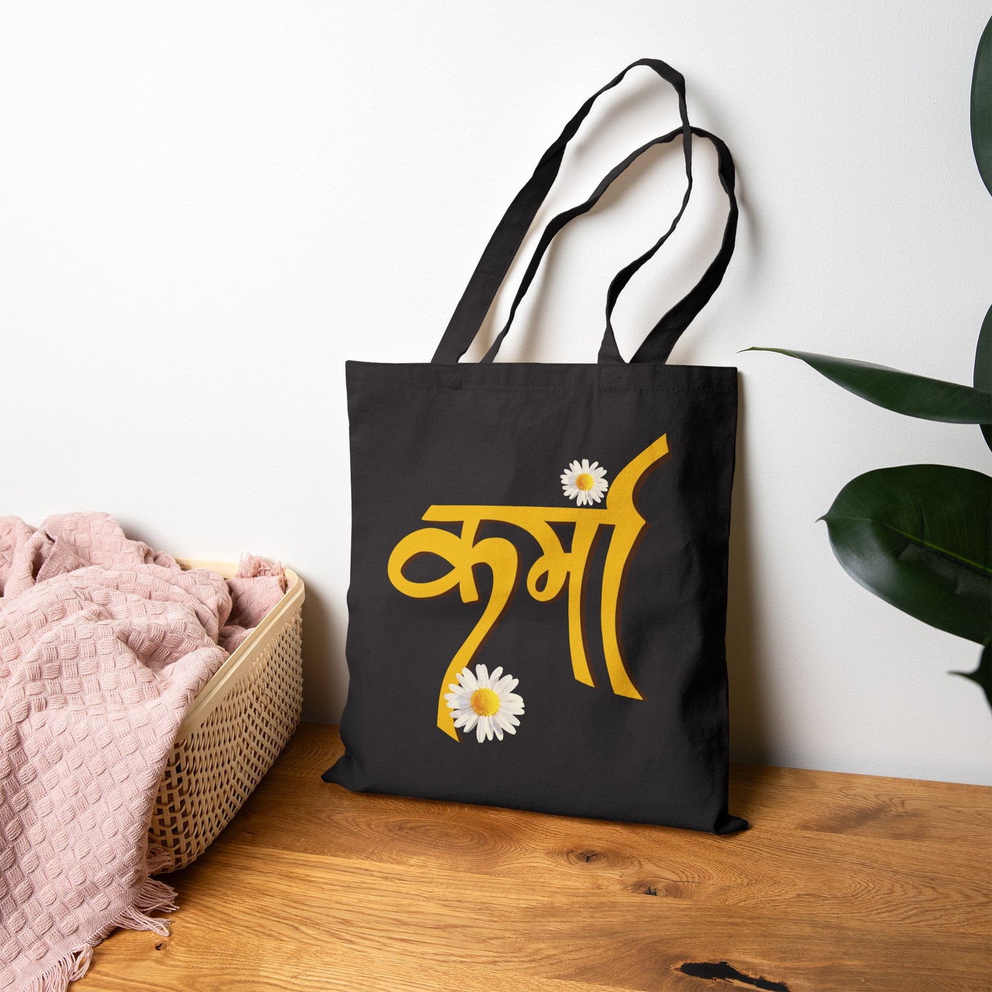 Karma Cotton Canvas Tote Bag