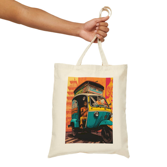 Auto Cotton Canvas Tote Bag