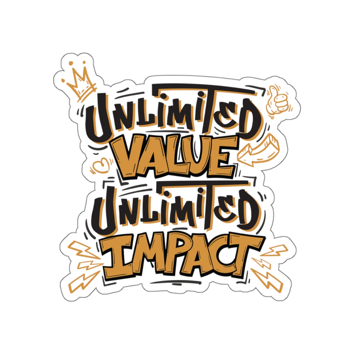 Unlimited Impact Die-Cut Sticker