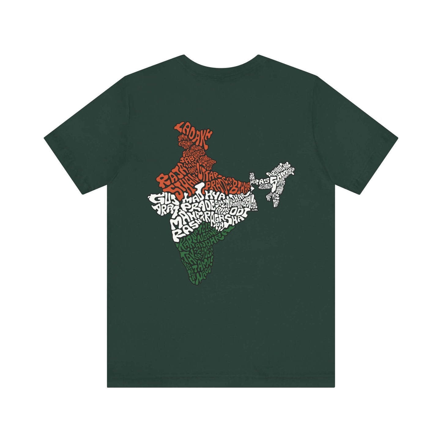 India Map (Back Print) Graphic T-shirt