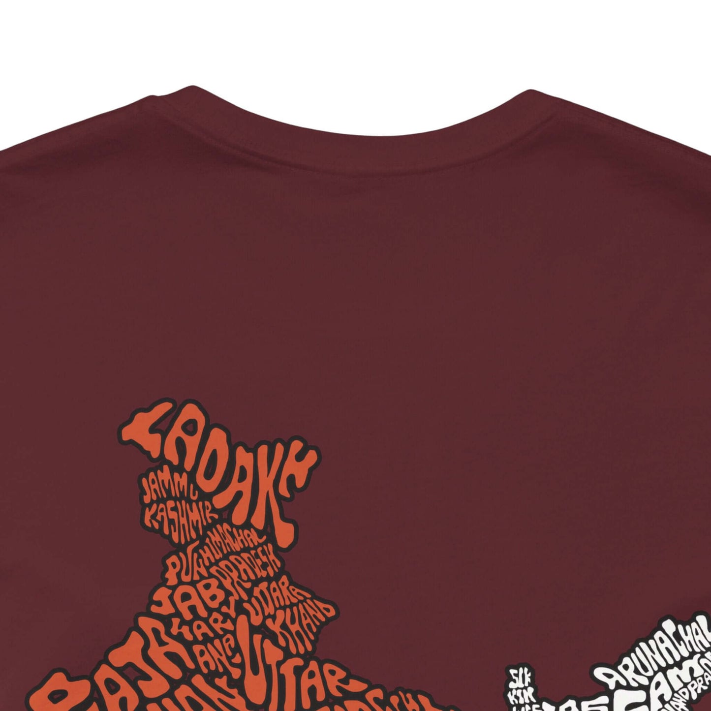 India Map (Back Print) Graphic T-shirt