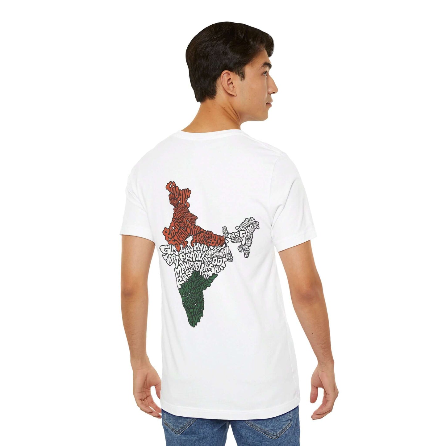 India Map (Back Print) Graphic T-shirt