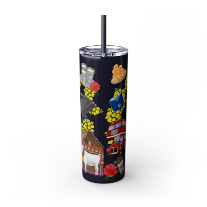 DDLJ Skinny Tumbler with Straw, 20oz