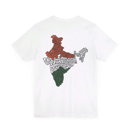 India Map (Back Print) Graphic T-shirt