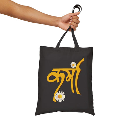 Karma Cotton Canvas Tote Bag