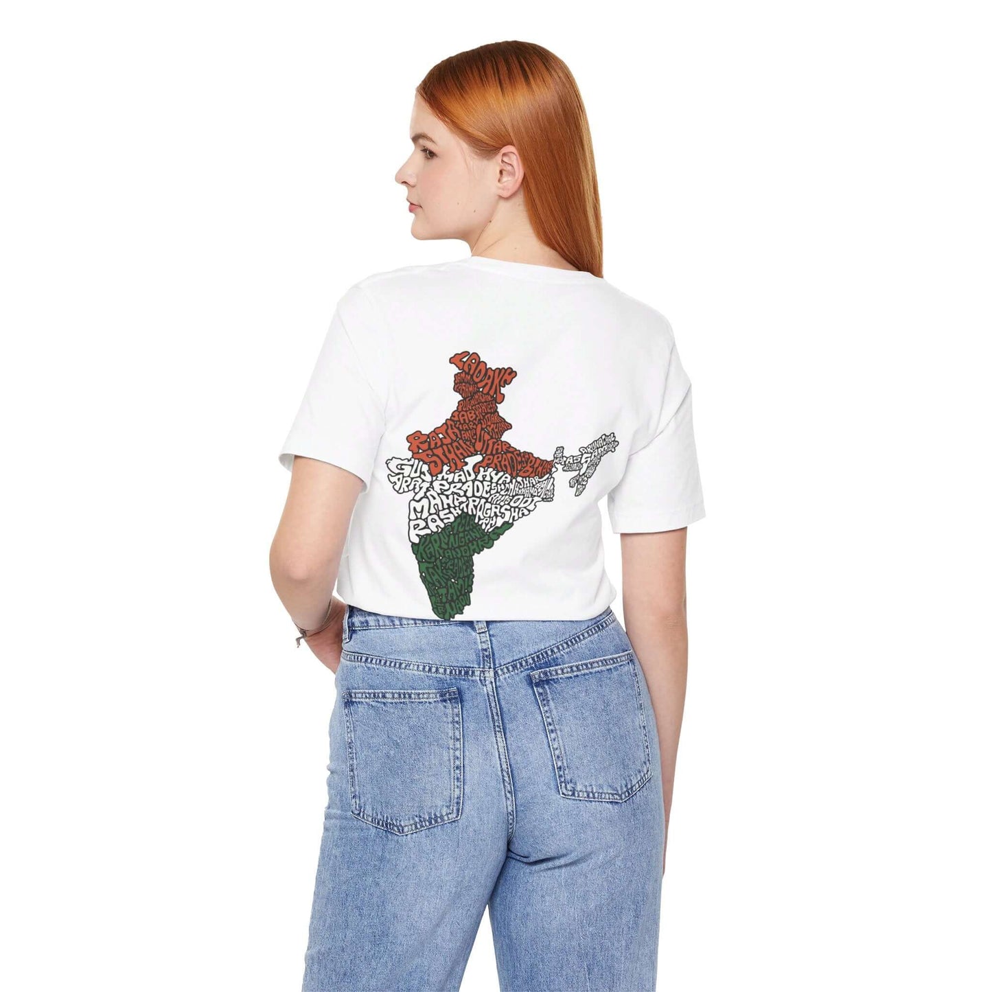 India Map (Back Print) Graphic T-shirt