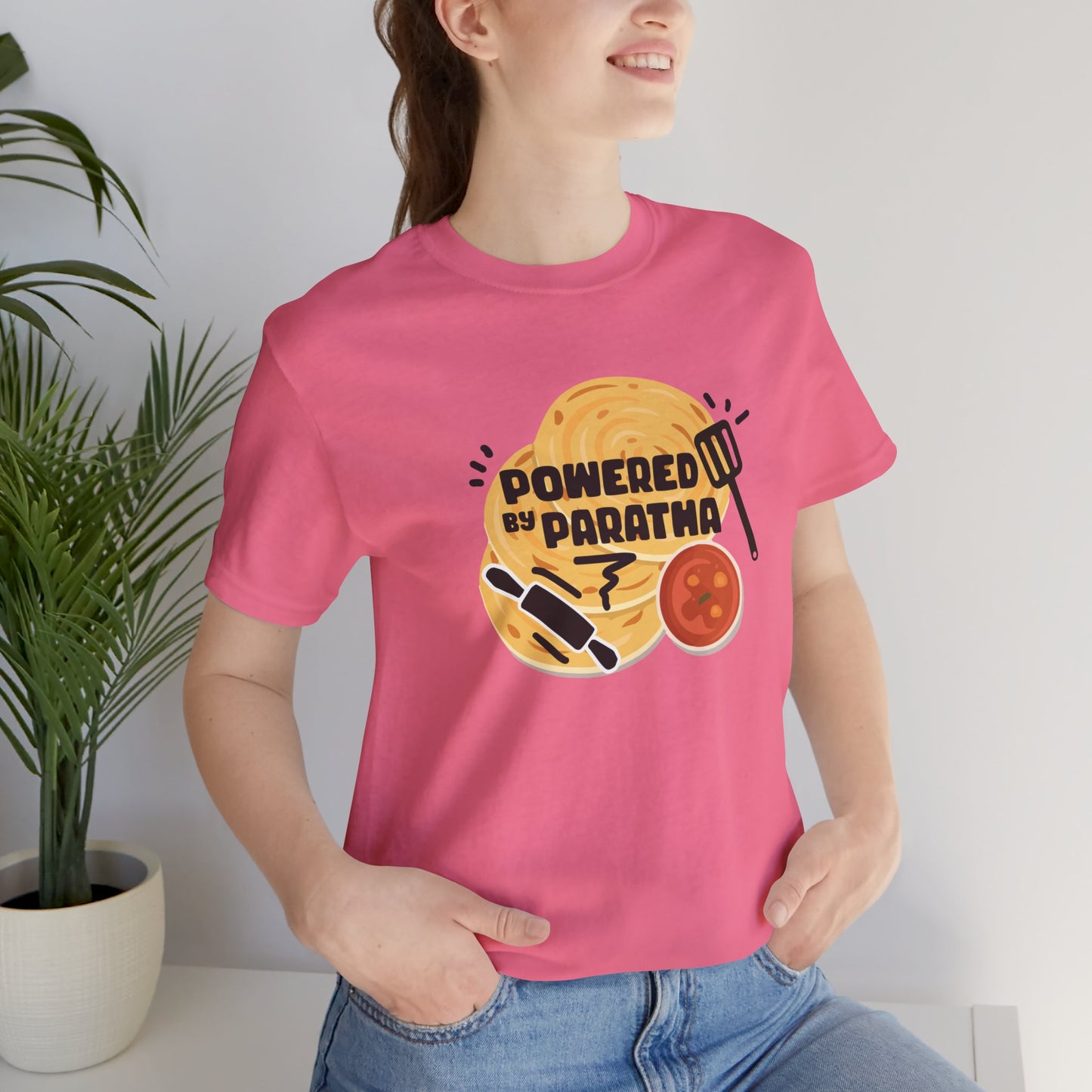 Women's Powered by Paratha Graphic Tee