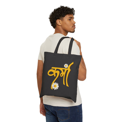 Karma Cotton Canvas Tote Bag