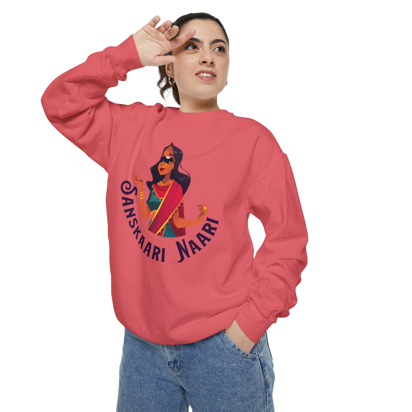 Sanskaari Naari Garment-Dyed Sweatshirt