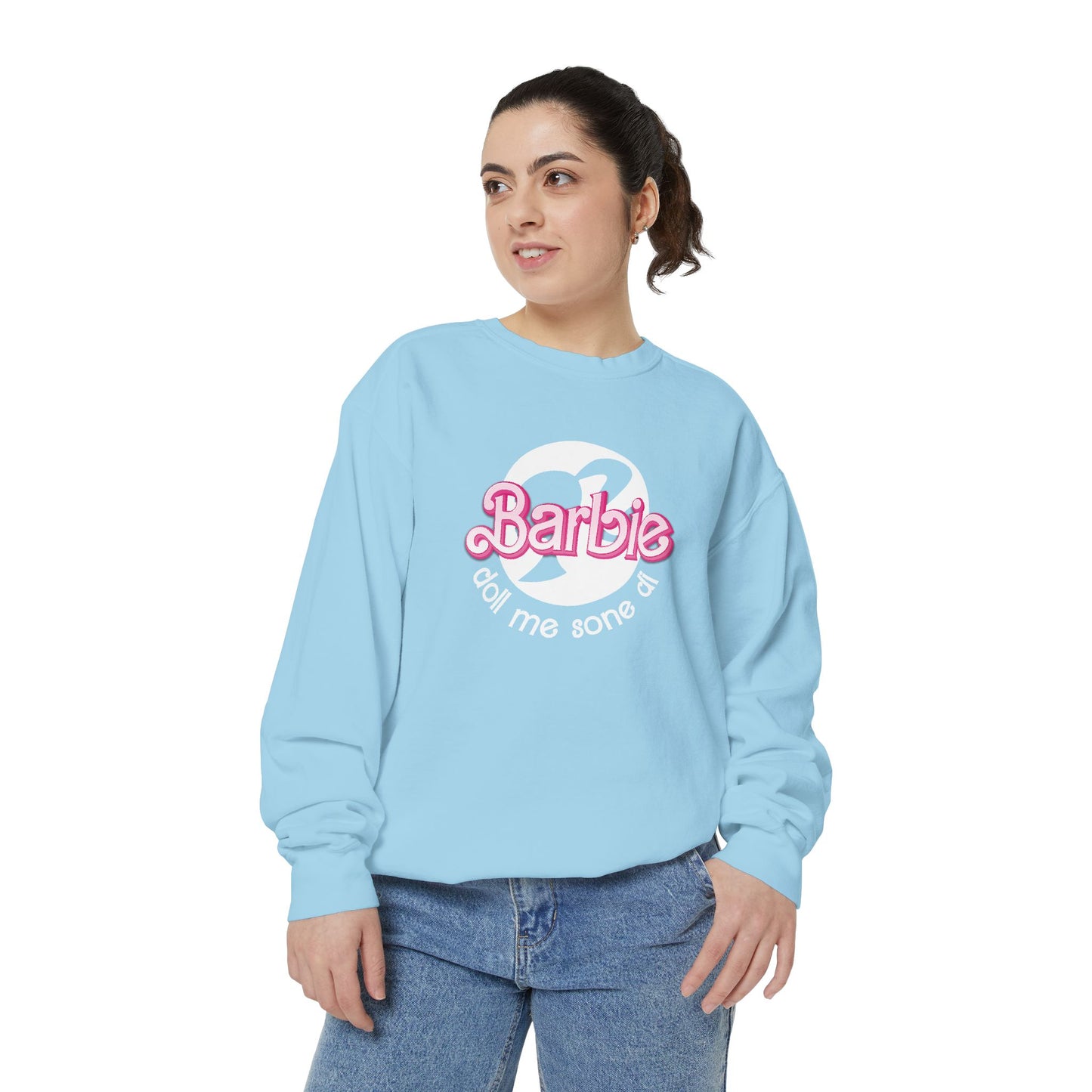 Barbie Doll Garment-Dyed Sweatshirt