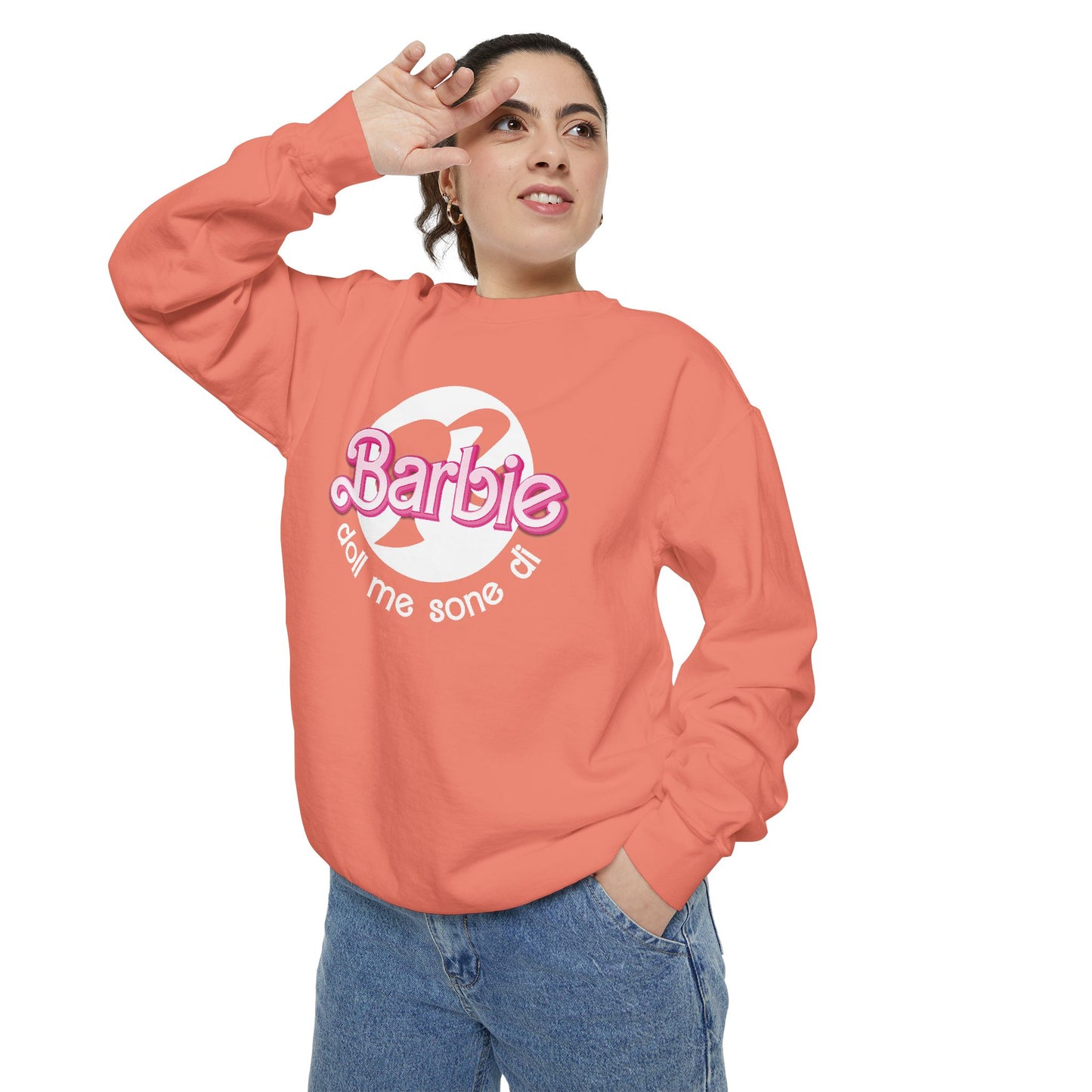 Barbie Doll Garment-Dyed Sweatshirt