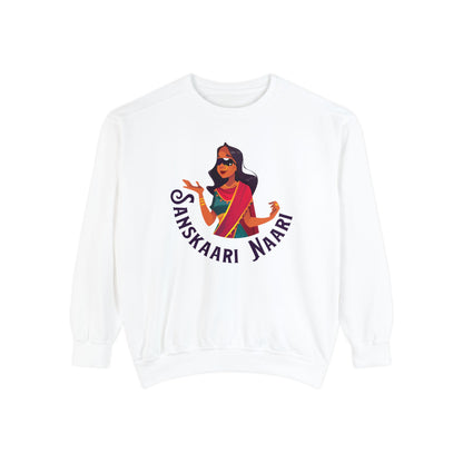 Sanskaari Naari Garment-Dyed Sweatshirt