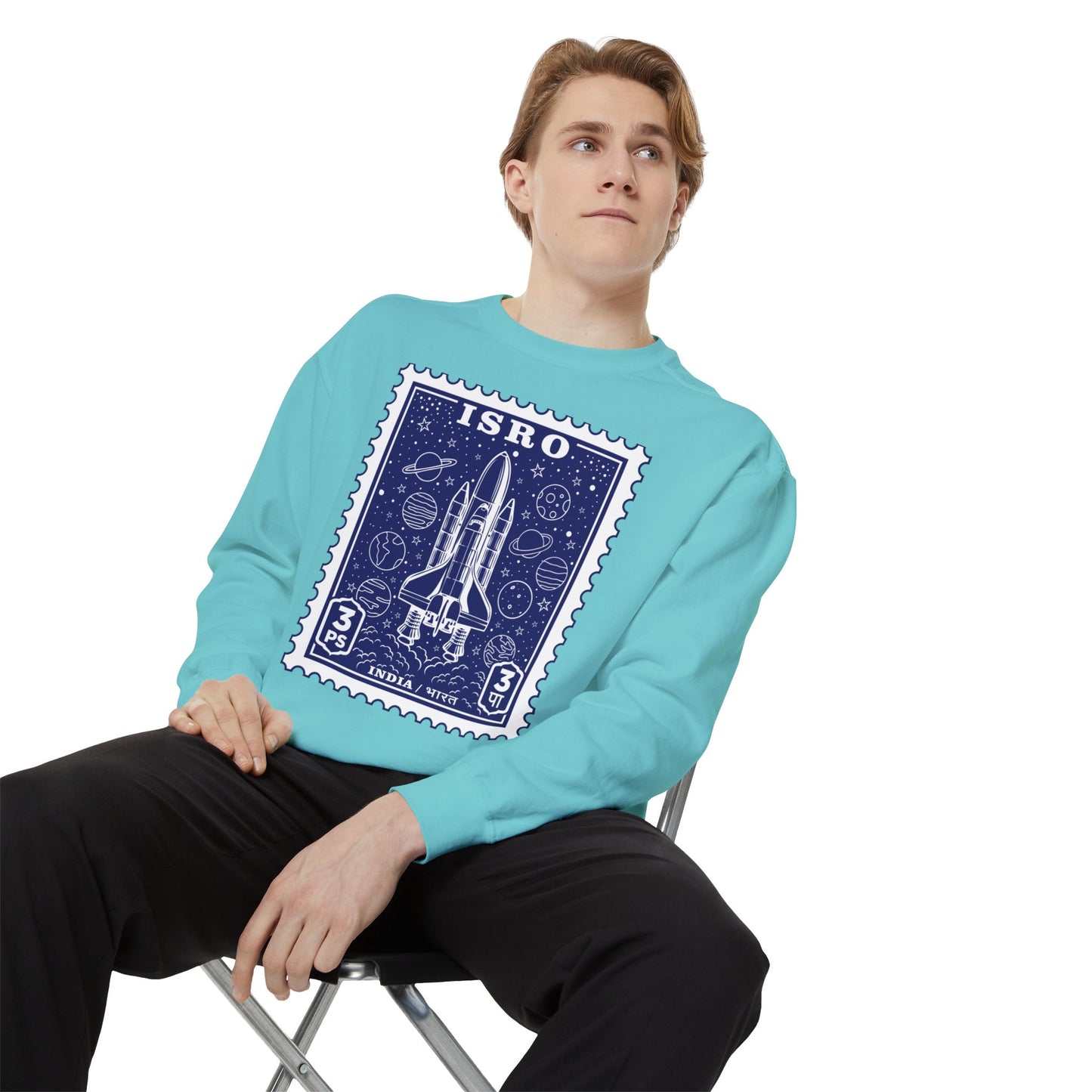 ISRO Unisex Garment-Dyed Sweatshirt