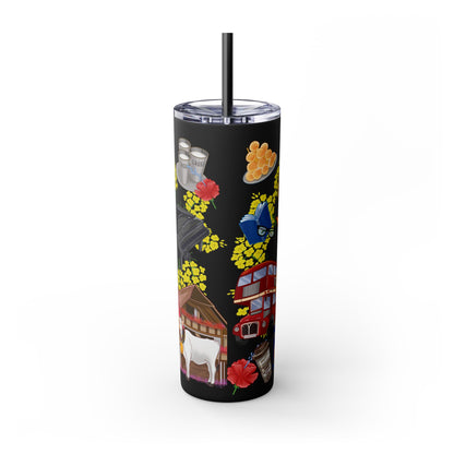 DDLJ Skinny Tumbler with Straw, 20oz