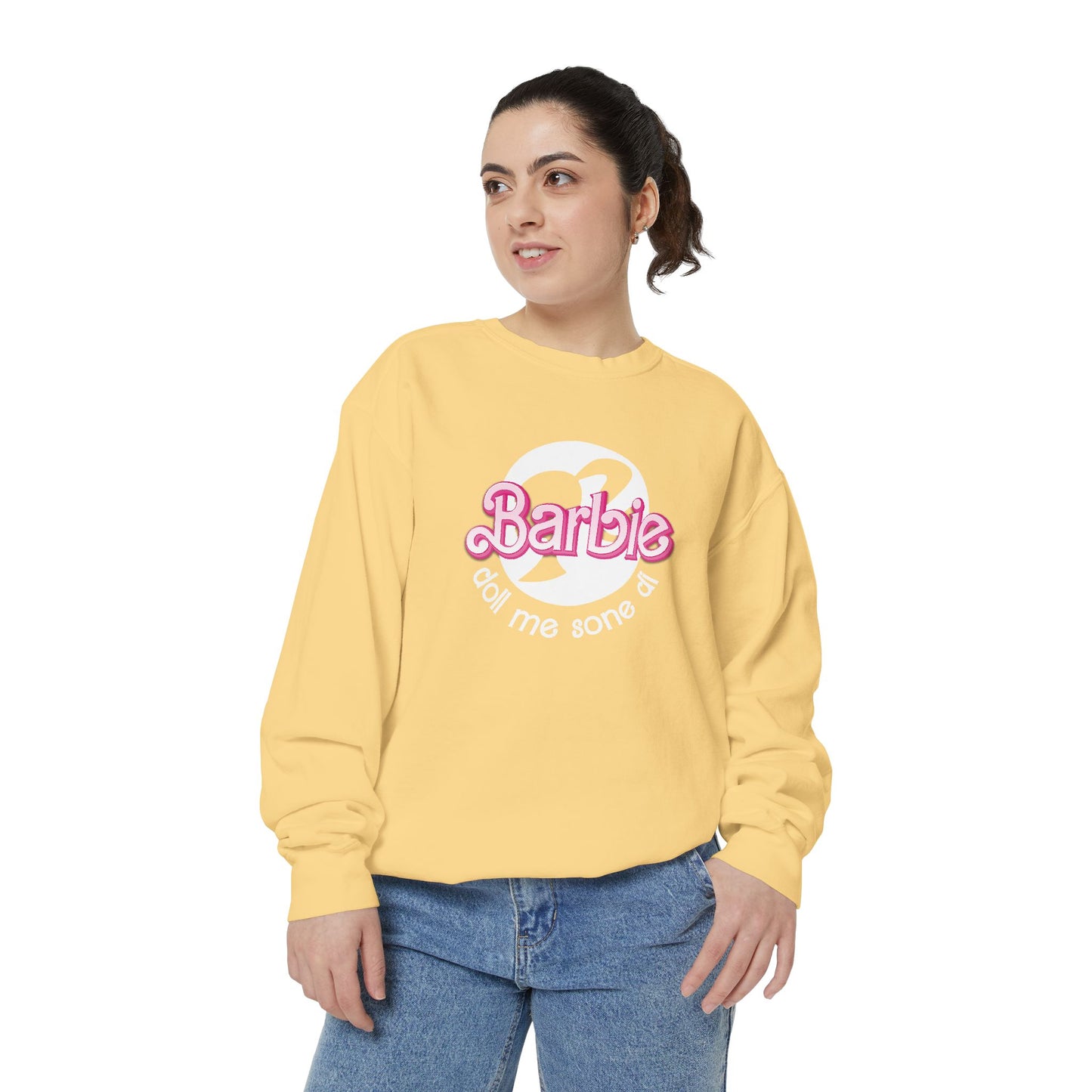 Barbie Doll Garment-Dyed Sweatshirt