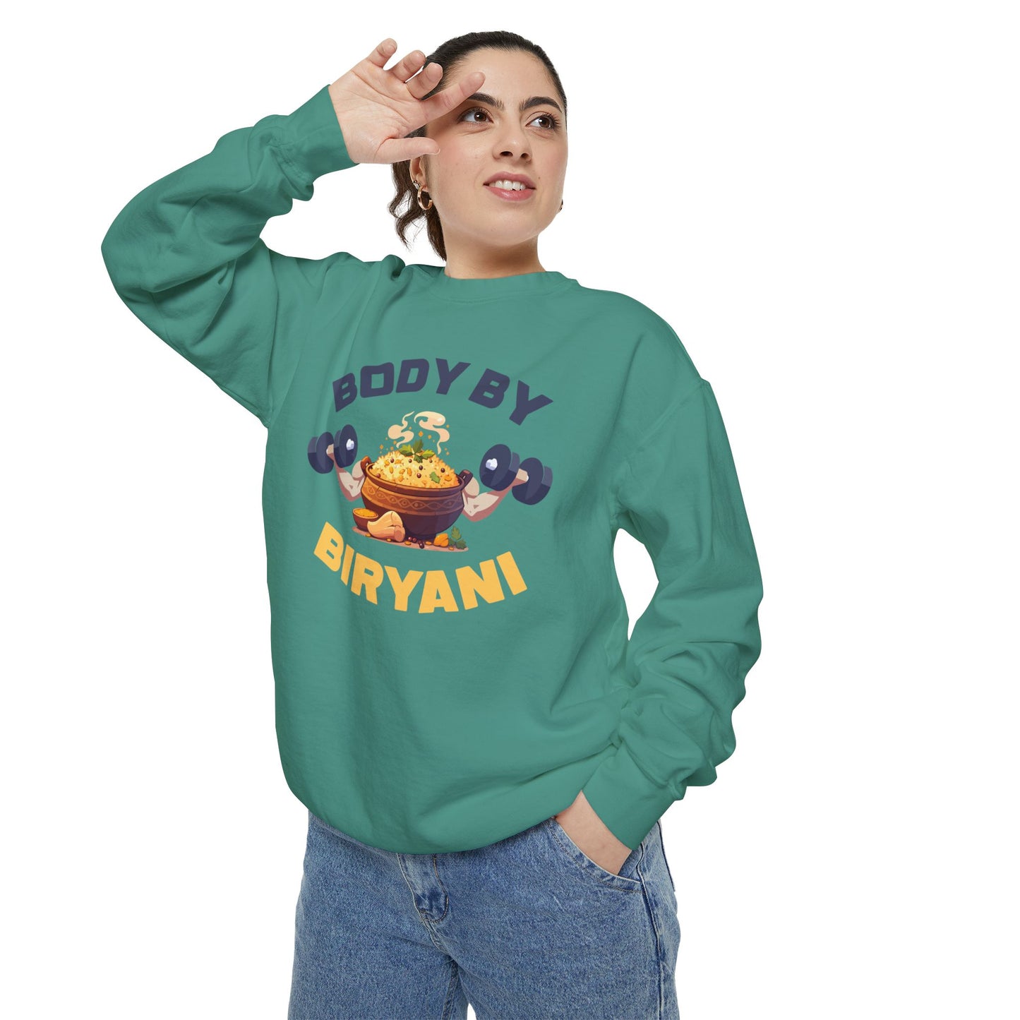 Body By Biryani Unisex Garment-Dyed Sweatshirt