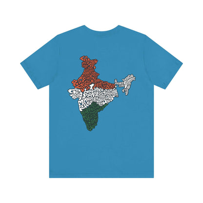 India Map (Back Print) Graphic T-shirt