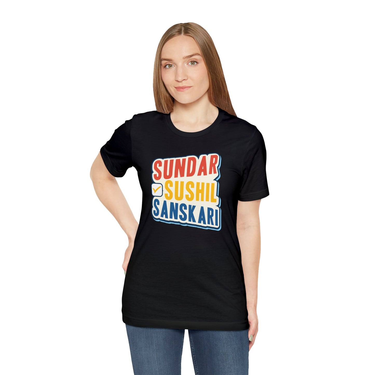 Sundar Sushil Sanskari Graphic T-shirt